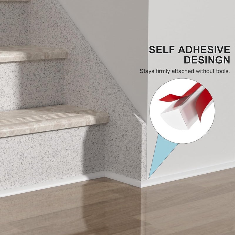Risunpet 0.25" x 0.25" Slim Quarter Round Molding,40FT Self Adhesive Flexible Trim for Small Gaps, Countertop Wall Seam, Window Sill, Desk & Cabinet Edge, Peel and Stick Finishing Strip - Image 5